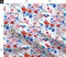 Patriotic Red White Blue Watercolor Floral July 4Th Flowers Independence Day Summer American Print Custom Printed Fabric by Spoonflower Various Fabrics by the Yard or Fat Quarter